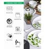 Opal 35pcs Dinner Set of 6pcs Dinner Plate, 6pcs Quarter Plate, 6pcs Veg. Bowl, 6pcs Soup Bowl, 6pcs Spoon, 2+2pcs Casserole with Lid, 1pc Oval Platter.