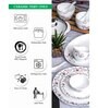 Opal 35pcs Dinner Set of 6pcs Dinner Plate, 6pcs Quarter Plate, 6pcs Veg. Bowl, 6pcs Soup Bowl, 6pcs Spoon, 2+2pcs Casserole with Lid, 1pc Oval Platter.
