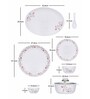 Opal 35pcs Dinner Set of 6pcs Dinner Plate, 6pcs Quarter Plate, 6pcs Veg. Bowl, 6pcs Soup Bowl, 6pcs Spoon, 2+2pcs Casserole with Lid, 1pc Oval Platter.