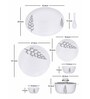 Opal 35pcs Dinner Set of 6pcs Dinner Plate, 6pcs Quarter Plate, 6pcs Veg. Bowl, 6pcs Soup Bowl, 6pcs Spoon, 2+2pcs Casserole with Lid, 1pc Oval Platter.