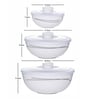 Opal 3pcs Mixing Bowl Set with Lid of 1pc Each Large, Medium & Small.