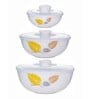 Opal 3pcs Mixing Bowl Set with Lid of 1pc Each Large, Medium & Small.