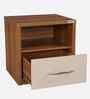Opal Bedside Table In Ceramic High Gloss Finish With Drawer
