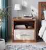 Opal Bedside Table In Ceramic High Gloss Finish With Drawer
