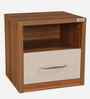 Opal Bedside Table In Ceramic High Gloss Finish With Drawer
