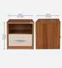 Opal Bedside Table In Ceramic High Gloss Finish With Drawer