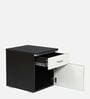 Opal Bedside Table in Wenge & White Finish with Drawers