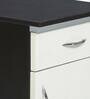 Opal Bedside Table in Wenge & White Finish with Drawers