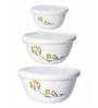 Opal Glass 3pcs Bowl Set with Lid
