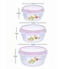 Opal Glass 3pcs Storage Container Set of each 1pc Large, Medium & Small
