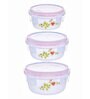 Opal Glass 3pcs Storage Container Set of each 1pc Large, Medium & Small