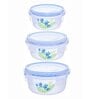 Opal Glass 3pcs Storage Container Set of each 1pc Large, Medium & Small