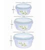 Opal Glass 3pcs Storage Container Set of each 1pc Large, Medium & Small