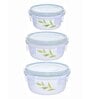 Opal Glass 3pcs Storage Container Set of each 1pc Large, Medium & Small