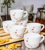 Opal Glass 6pcs Tea/Coffee Cup Set