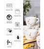 Opal Glass 6pcs Tea/Coffee Cup Set