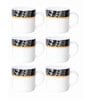 Opal Glass 6pcs Tea/Coffee Cup Set