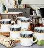 Opal Glass 6pcs Tea/Coffee Cup Set