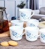 Opal Glass 6pcs Tea/Coffee Mug Set
