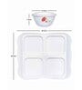 Opal Glass 9pcs Tiffany Dry Fruit Set of 4pcs Storage Bowl, 4pcs Lid & 1pc Plastik Tray