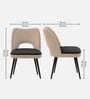 Opal Modern Dining Chair In Beige Colour