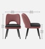 Opal Modern Dining Chair In Pink Colour