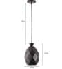Opaline Black Metal Hanging Light