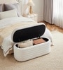 OpalRest Boucle Fabric  With Storage In White Colour
