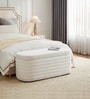 OpalRest Boucle Fabric  With Storage In White Colour