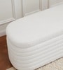 OpalRest Boucle Fabric  With Storage In White Colour