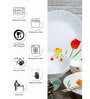 Opalware Dinner Set with Print (Set of 2pcs Dinner Plate, 2pcs Veg. Bowl & 2pcs Multipurpose Bowl)