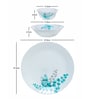 Opalware Dinner Set with Print (Set of 2pcs Dinner Plate, 2pcs Veg. Bowl & 2pcs Multipurpose Bowl)