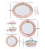 Opalware Dinner Set with Print (Set of 6pcs Dinner Plate, 6pcs Quarter Plate, 6pcs Veg. Bowl, 6pcs Soup Bowl, 6pcs Spoons, 1pc Oval Platter, 2pcs Casserole & 2pcs Glass Lid)