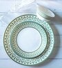 Opalware Dinner Set with Print (Set of 6pcs Dinner Plate, 6pcs Quarter Plate, 6pcs Veg. Bowl, 6pcs Soup Bowl, 6pcs Spoons, 1pc Oval Platter, 2pcs Casserole & 2pcs Glass Lid)
