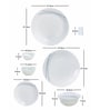 Opalware Dinner Set with Print (Set of 6pcs Dinner Plate, 6pcs Quarter Plate, 6pcs Veg. Bowl, 6pcs Soup Bowl, 1pc Round Platter, 2pcs Salt & Pepper, 2pcs Serving Bowl & 2pcs Lid)