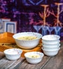 Opalware Pudding Bowl Set (Set of 6pcs Small Bowl & 1pc Large Bowl)