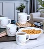 Opalware Regalia Gift Set of 4pcs Ricca Mug & 1pc Multipurpose Bowl