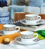 Opalware Solitaire Cup Saucer (set of 6pcs Cup & 6pcs Saucer)