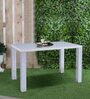Opera 4 Seater Dining Table in White & Grey Finish