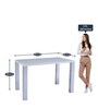 Opera 4 Seater Dining Table in White & Grey Finish