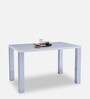 Opera 4 Seater Dining Table in White & Grey Finish