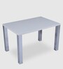 Opera 4 Seater Dining Table in White & Grey Finish