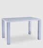 Opera 4 Seater Dining Table in White & Grey Finish