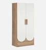 Opera 2 Door Wardrobe In Oak & Frosty White Finish With Hidden Storage