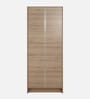 Opera 2 Door Wardrobe In Oak & Frosty White Finish With Hidden Storage