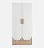 Opera 2 Door Wardrobe In Oak & Frosty White Finish With Hidden Storage