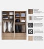 Opera 4 Door Wardrobe In Oak & Frosty White Finish With Hidden Storage