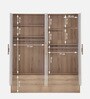 Opera 4 Door Wardrobe In Oak & Frosty White Finish With Hidden Storage