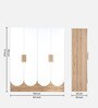 Opera 4 Door Wardrobe In Oak & Frosty White Finish With Hidden Storage