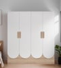 Opera 4 Door Wardrobe In Oak & Frosty White Finish With Hidden Storage